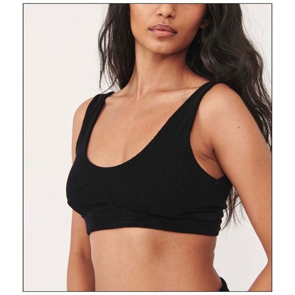 Free People SET Black Issa Lifestyle Boy Shorts And Bralette Size Large NWT - Picture 4 of 6